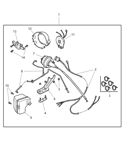 2001 Chrysler PT Cruiser Bracket-Speed Control SERVO Diagram for 4891362AA