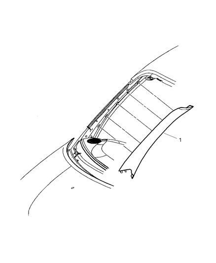 2006 Chrysler PT Cruiser A-Pillar Molding Diagram 2