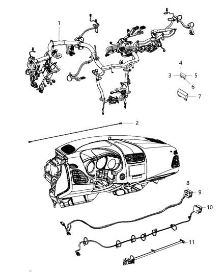 2013 Dodge Dart Wiring-Instrument Panel Diagram for 68184029AD