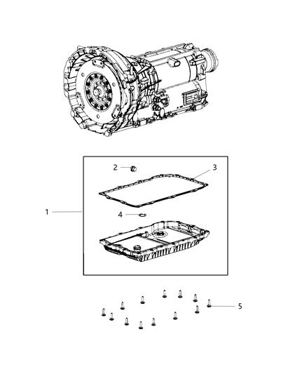 2021 Jeep Grand Cherokee Pan-Transmission Oil Diagram for 52854834AB