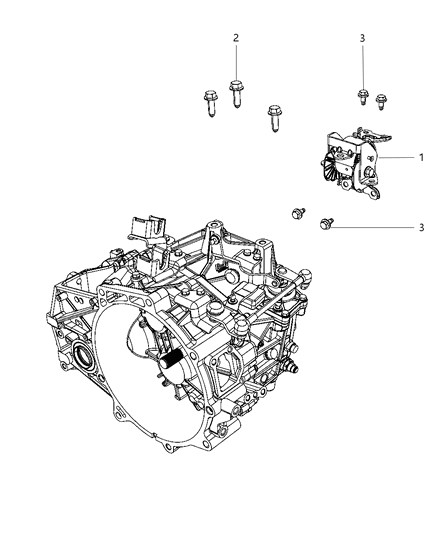 2010 Dodge Caliber Mounting Support Diagram 1