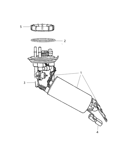 2005 Chrysler Town & Country Fuel Level Unit Kit Diagram for 5139495AB