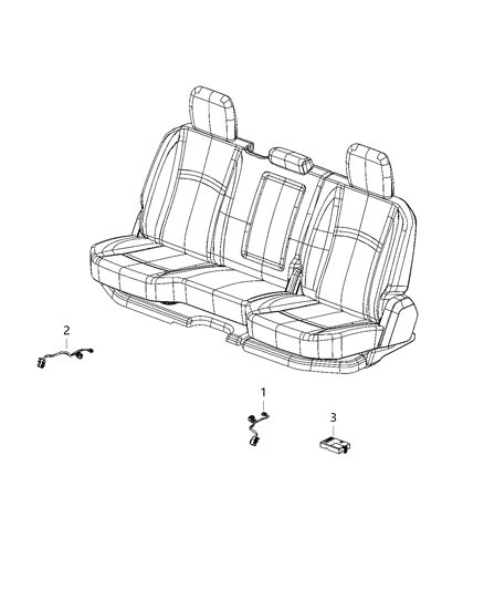 2020 Ram 2500 Seat Diagram for 68395893AE