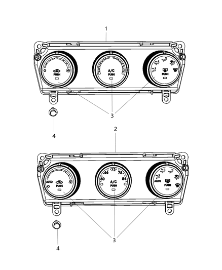 2016 Jeep Compass A/C & Heater Controls Diagram