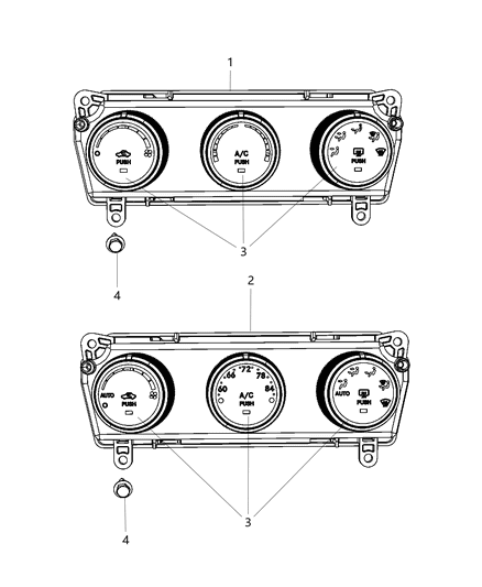 2016 Jeep Patriot A/C & Heater Controls Diagram