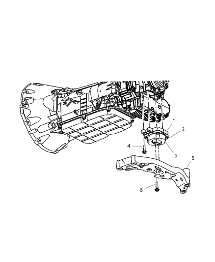 2005 Dodge Magnum Mount, Transmission Diagram 3