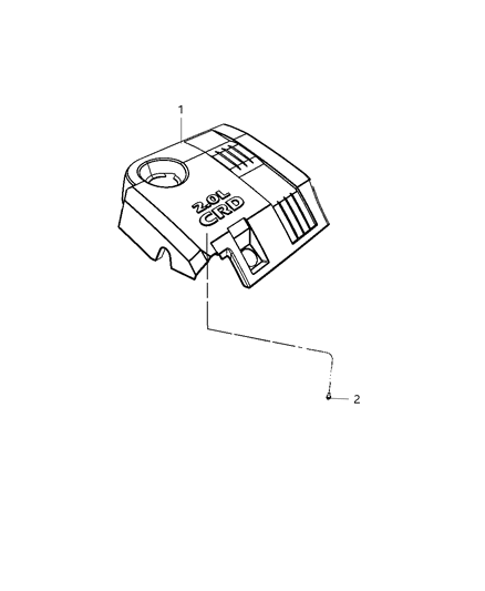 2008 Dodge Caliber Cover-Engine Diagram for 4891828AC