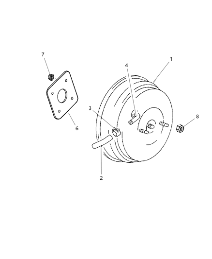 1998 Chrysler Sebring Booster, Power Brake Diagram