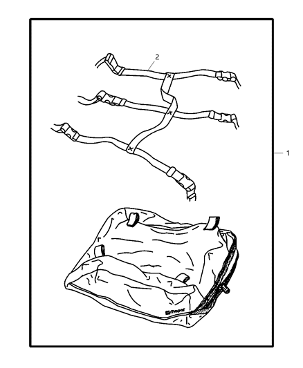 2004 Chrysler Pacifica Luggage Carrier - Roof - Vinyl Diagram