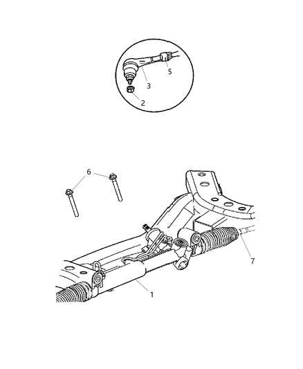 2008 Dodge Challenger Gear Rack & Pinion Diagram