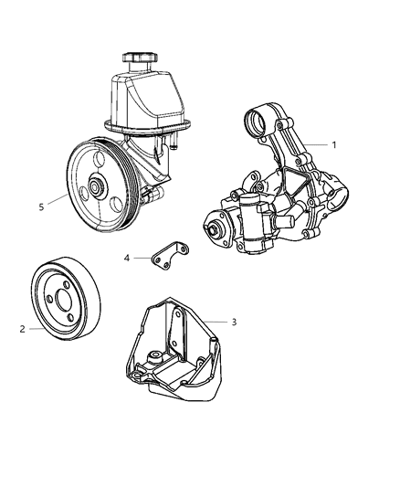 2009 Chrysler PT Cruiser Power Steering Pump Diagram for 5273760AC