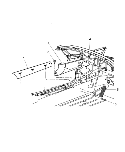 2003 Dodge Viper Pad-Interior Diagram for TR89DX9AB