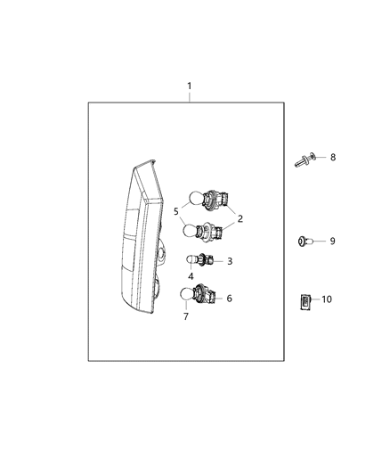 2015 Jeep Patriot Lamp-Tail Stop Turn SIDEMARKER Diagram for 5160364AF