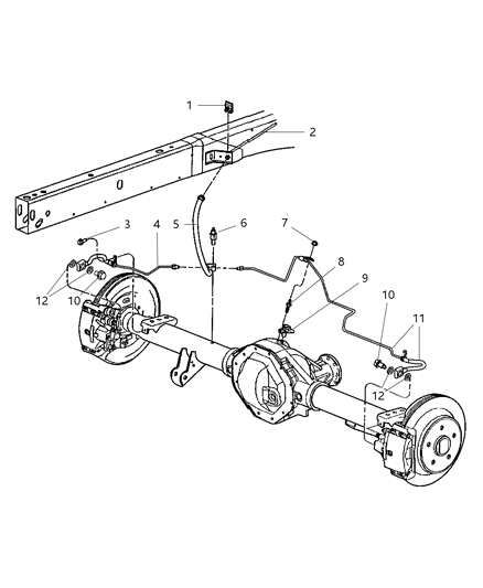 2007 Dodge Ram 3500 Line-Brake Diagram for 52121386AD