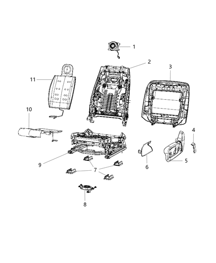 2014 Chrysler 300 ADJUSTER-Power Seat Diagram for 68102129AB