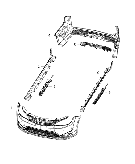 2017 Chrysler Pacifica Sensors, Hands Free Sliding Door & Liftgate Diagram
