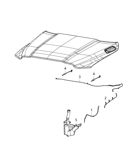 2019 Ram 3500 Washer System, Front Diagram