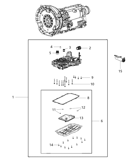 2020 Jeep Wrangler Pan-Transmission Oil Diagram for 68362041AB