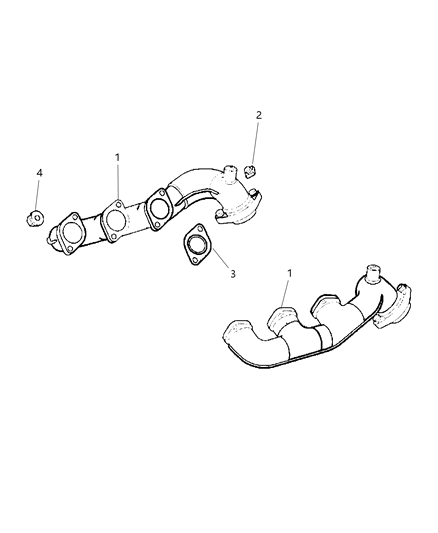 2006 Chrysler Crossfire Intake & Exhaust Manifold Diagram 1