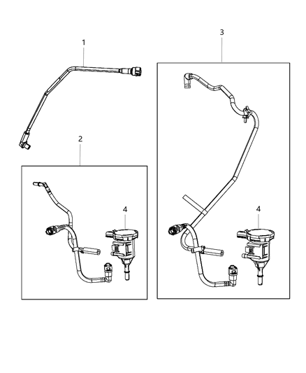 2018 Dodge Journey Harness-Vapor CANISTER PURGE Diagram for 68055654AH