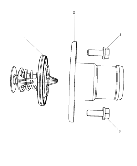 2013 Ram 2500 Thermostat & Related Parts Diagram 1