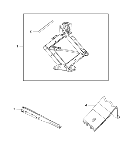 2015 Chrysler 200 Jack-Scissors Diagram for 68159285AB