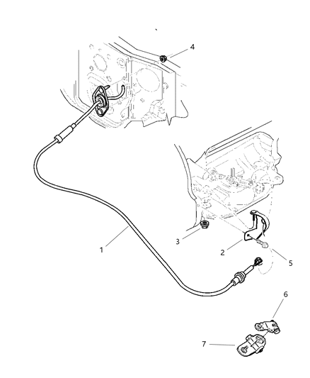 2000 Dodge Durango Gearshift Controls Diagram 1