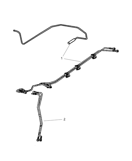 2000 Jeep Grand Cherokee Fuel Lines, Rear Diagram 1