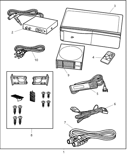 2001 Jeep Grand Cherokee PLAYERKIT-Cd Changer - 10 Disc Diagram for 82204094