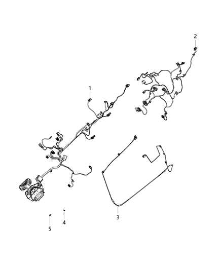 2016 Ram 2500 Wiring-Front Door Diagram for 68263824AA