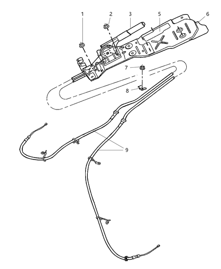 2003 Jeep Liberty Seal-Parking Brake Housing Diagram for 52128503AA