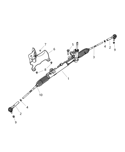 2011 Dodge Journey Rack And Pinion Gear Diagram for 68140628AA