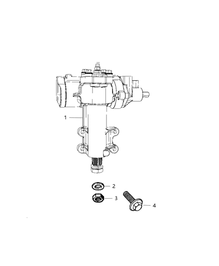 52059898AD - Genuine Mopar Power Steering Gear