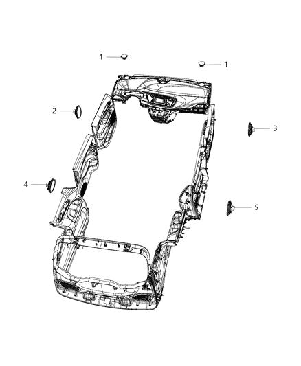 2018 Chrysler Pacifica Speakers, Audio Diagram 3