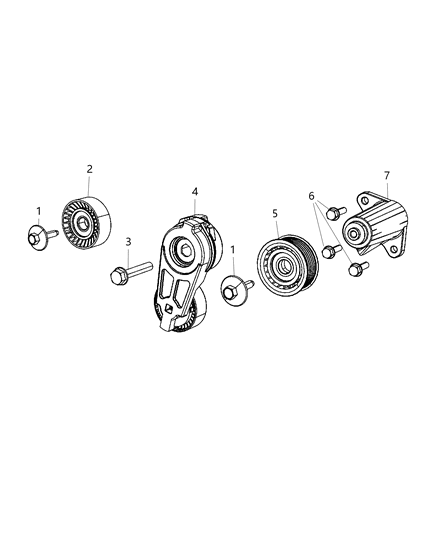 2015 Dodge Challenger Pulley & Related Parts Diagram 2