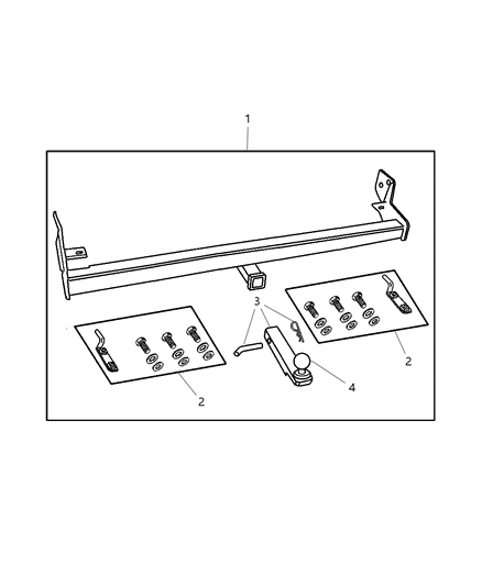 2006 Jeep Wrangler Trailer Tow - Receiver Kit Diagram