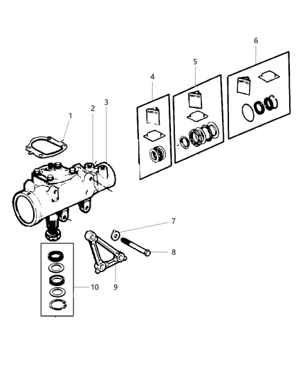 2001 Jeep Cherokee Gear - Steering & Internal Parts Diagram