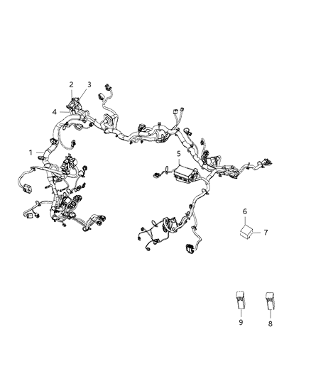 2020 Jeep Grand Cherokee Cover-Connector Diagram for 68366507AA