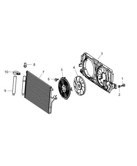 2008 Dodge Sprinter 3500 Condenser & Auxiliary Fan Diagram