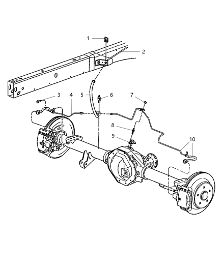 2004 Dodge Ram 1500 Line-Brake Diagram for 52110251AB