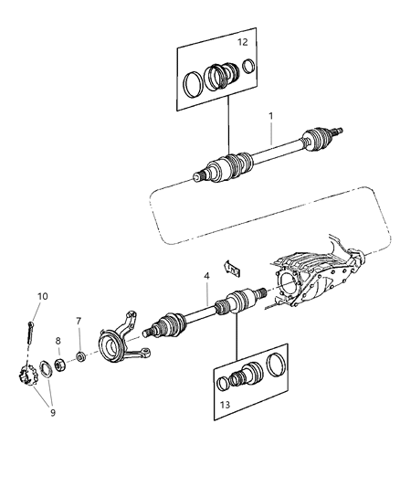 1999 Chrysler Sebring Shaft - Front Drive Diagram