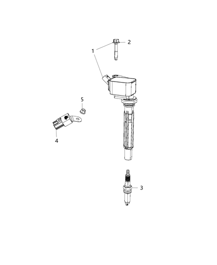 2020 Jeep Cherokee Spark Plugs, Ignition Wires, Ignition Coil And Capacitors Diagram 1