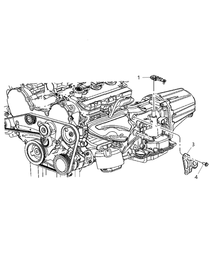 2007 Chrysler 300 Shift Cable Mounting Diagram 1
