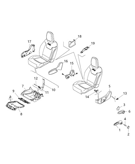 2019 Jeep Renegade Handle-Seat RECLINER Diagram for 5YS13LXHAA