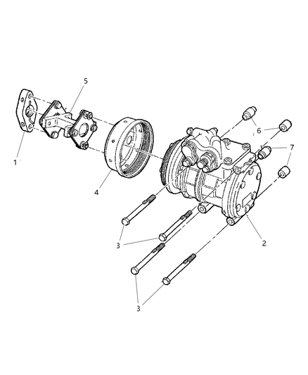 1997 Jeep Cherokee Compressor, Air Conditioning Diagram