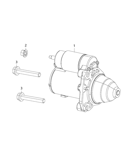 2016 Chrysler Town & Country Starter & Related Parts Diagram