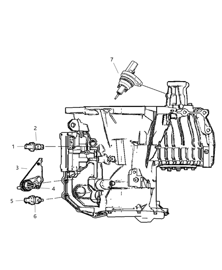 2005 Chrysler Sebring Sensors - Transmission Diagram