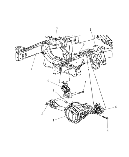 2007 Dodge Ram 1500 Front Mounts To Frame Diagram 2