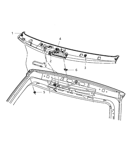 2006 Chrysler Pacifica Spoiler-LIFTGATE Diagram for 5102340AA