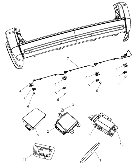 2009 Chrysler Town & Country Sensor-Blind Spot Detection Diagram for 56038886AA